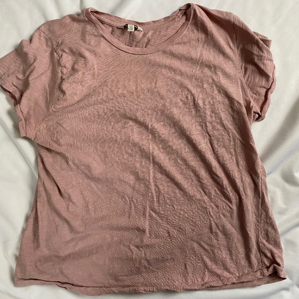 Lucky Brand, L, pink sparkle, t-shirt